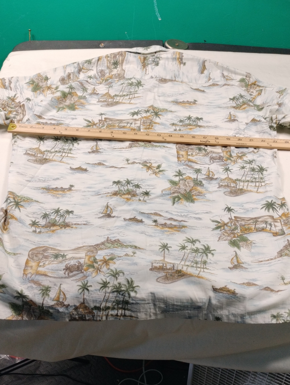 Pierre Cardin White Floral Tropical Print Shirt Size Medium #33 - Picture 10 of 11